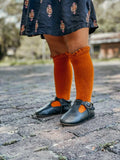 Pumpkin Spice Lace Top Knee Highs
