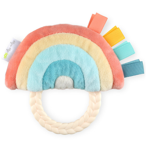 Itzy Ritzy Rainbow Plush Rattle Pal with Teether
