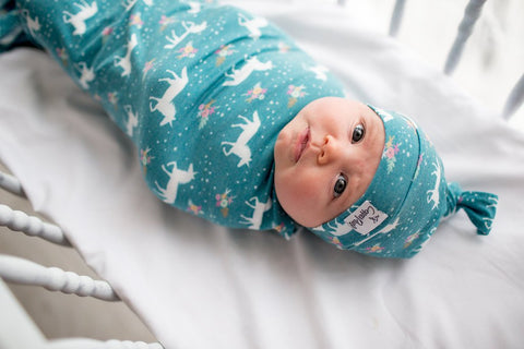 Newborn Top Knot Hat- Whimsy